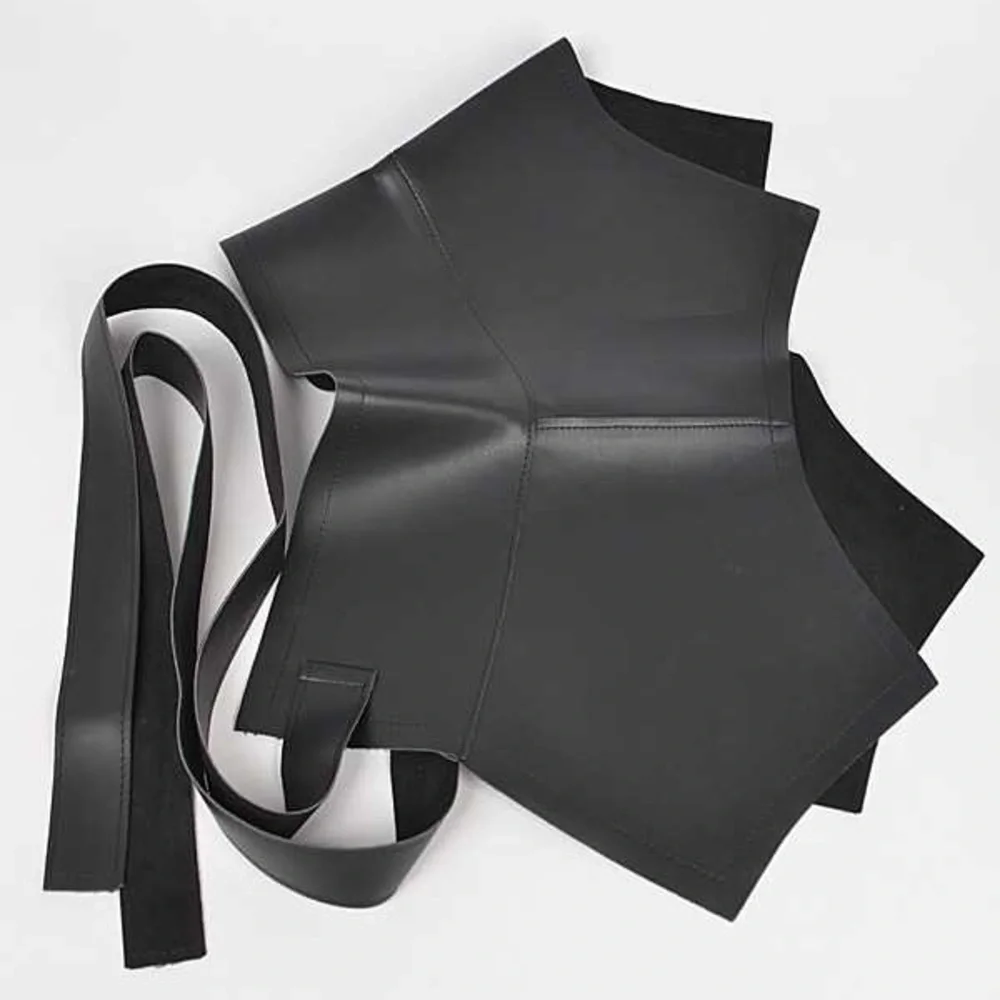Plus Size Vegan Leather Wrap Skirt Statement Belt